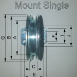 pully flat mount single